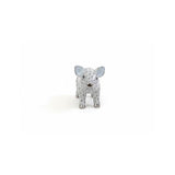 Little Pig Figurine Hand Painted 24K Gold Accents