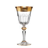 Romantic Crystal Large Red Wine Glass 220ml with 24K Gold Accent