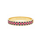 Agama Estate Blue, Pink Tourmaline & Gold Plated Hinged Bangle 1cm