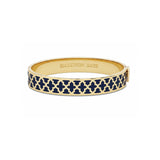 Agama Estate Blue & Gold Plated Hinged Bangle 1cm