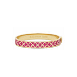 Agama Pink Tourmaline & Gold Plated Hinged Bangle 1cm