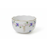 Purple Garland Cornflowers Tea Cup Hand Painted 24K Gold Accents 200 ml