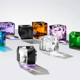 Ophelia Amber/Black Tealight Holder