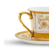 Florette Gold Tall Tea Cup and Saucer