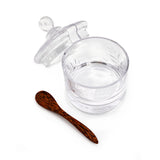 Jasmine Covered Honey Jar With Spoon