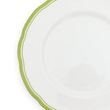 Green Border Audley Dinner Plate - 10”