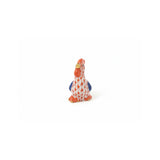Rooster Figurine Hand Painted 24K Gold Accents