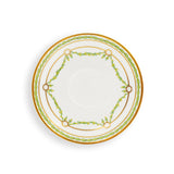 Tall Tea Saucer Green Garland