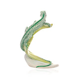 Lizard On Leaf Figurine