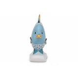 Fish Figurine Hand Painted Blue  24K Gold Accents