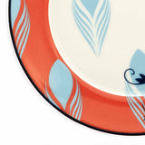 Bloomy Red Feather Side Plate