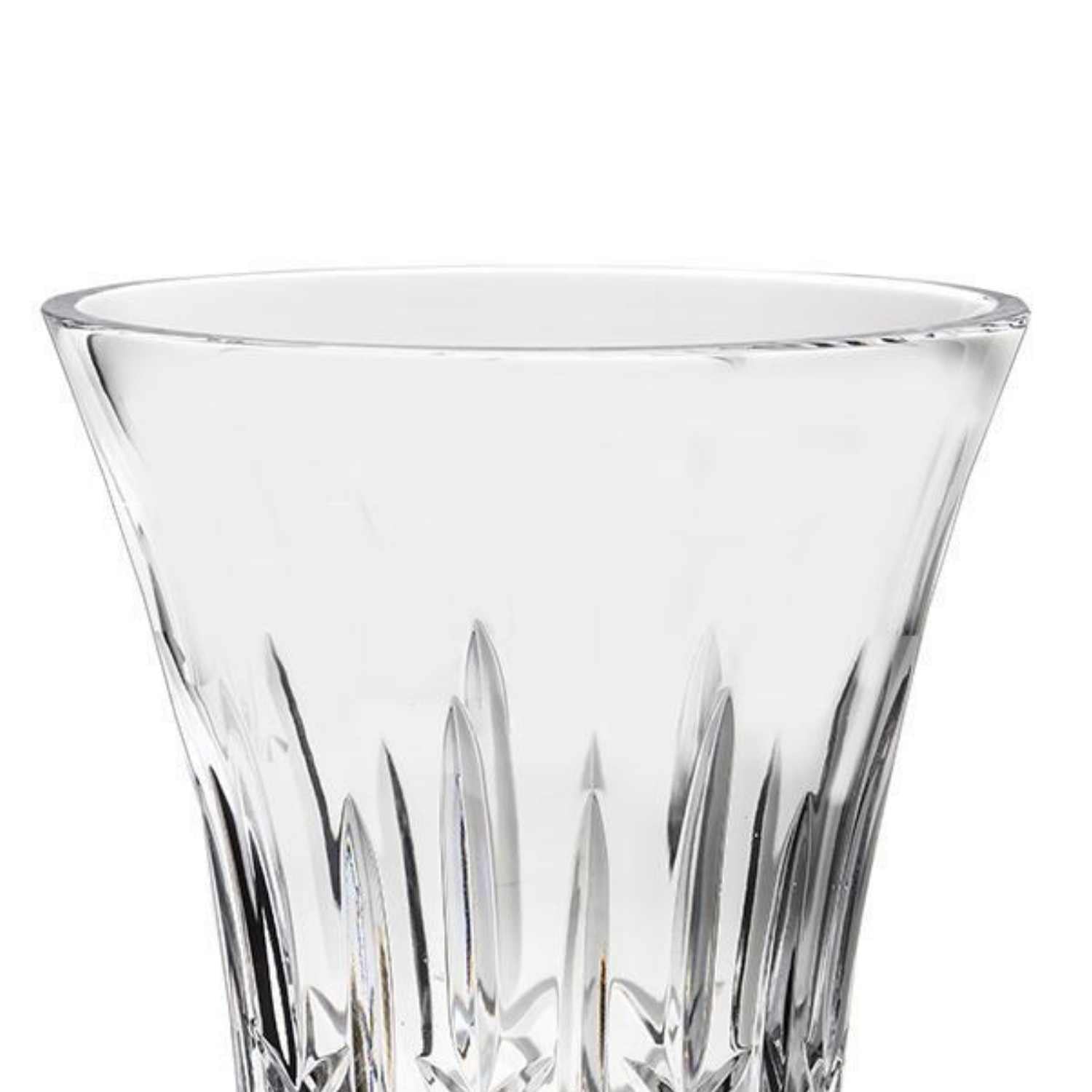 Royal Scot Crystal Belvedere Large Hand-Cut Crystal Flared Vase; 12 inches