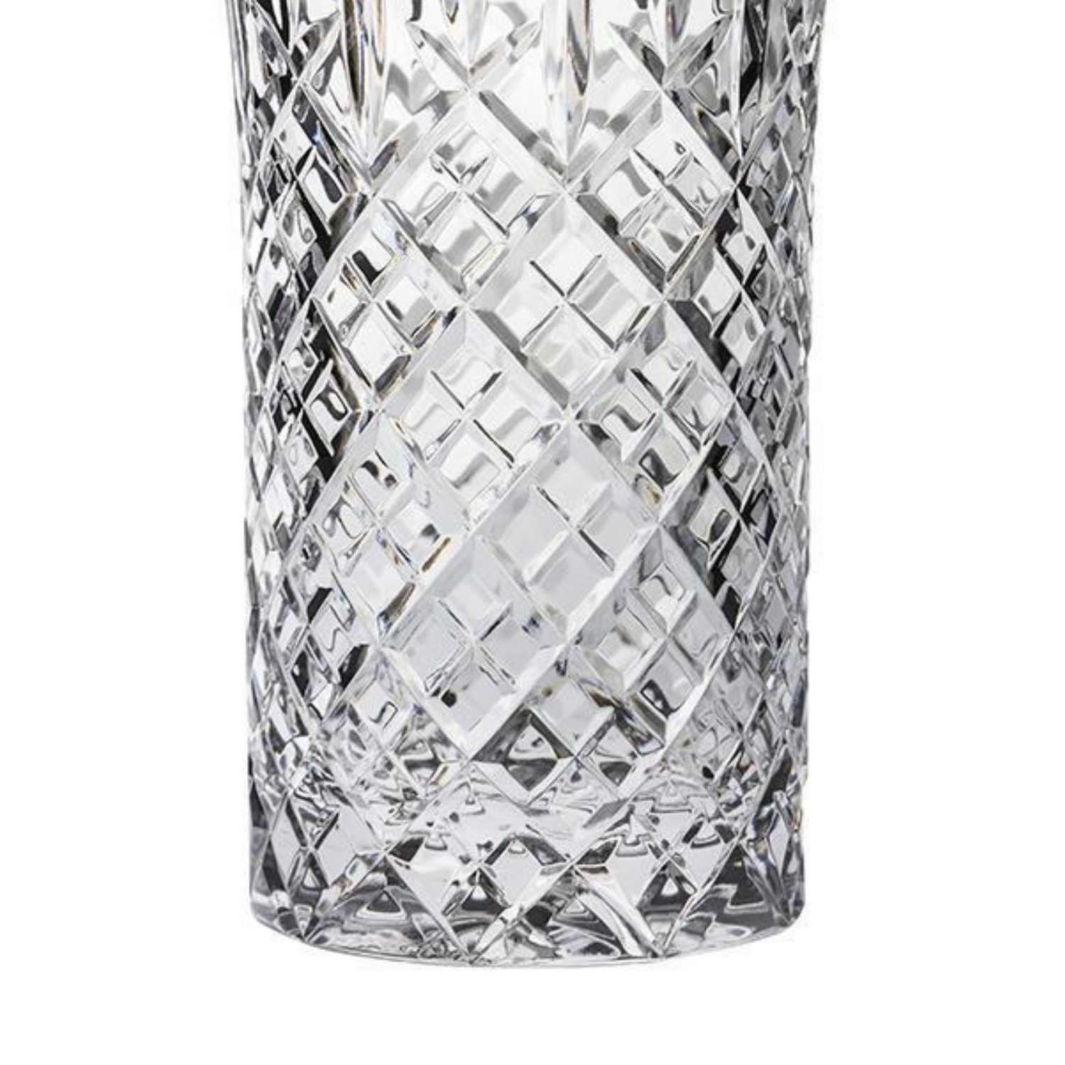 Royal Scot Crystal Belvedere Large Hand-Cut Crystal Flared Vase; 12 inches