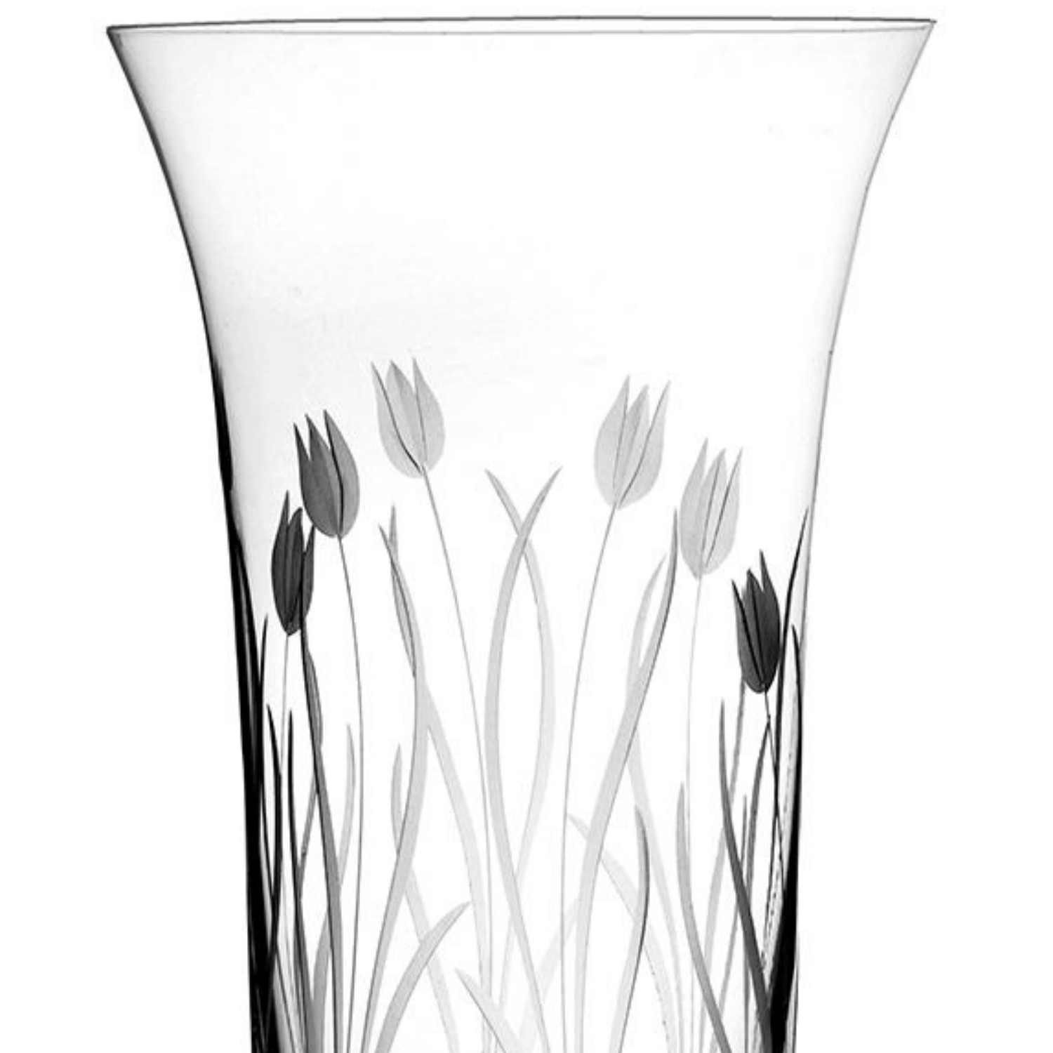 Royal Scot Crystal Wild Tulip Crystal Large Flared Vase; 25.5 cm