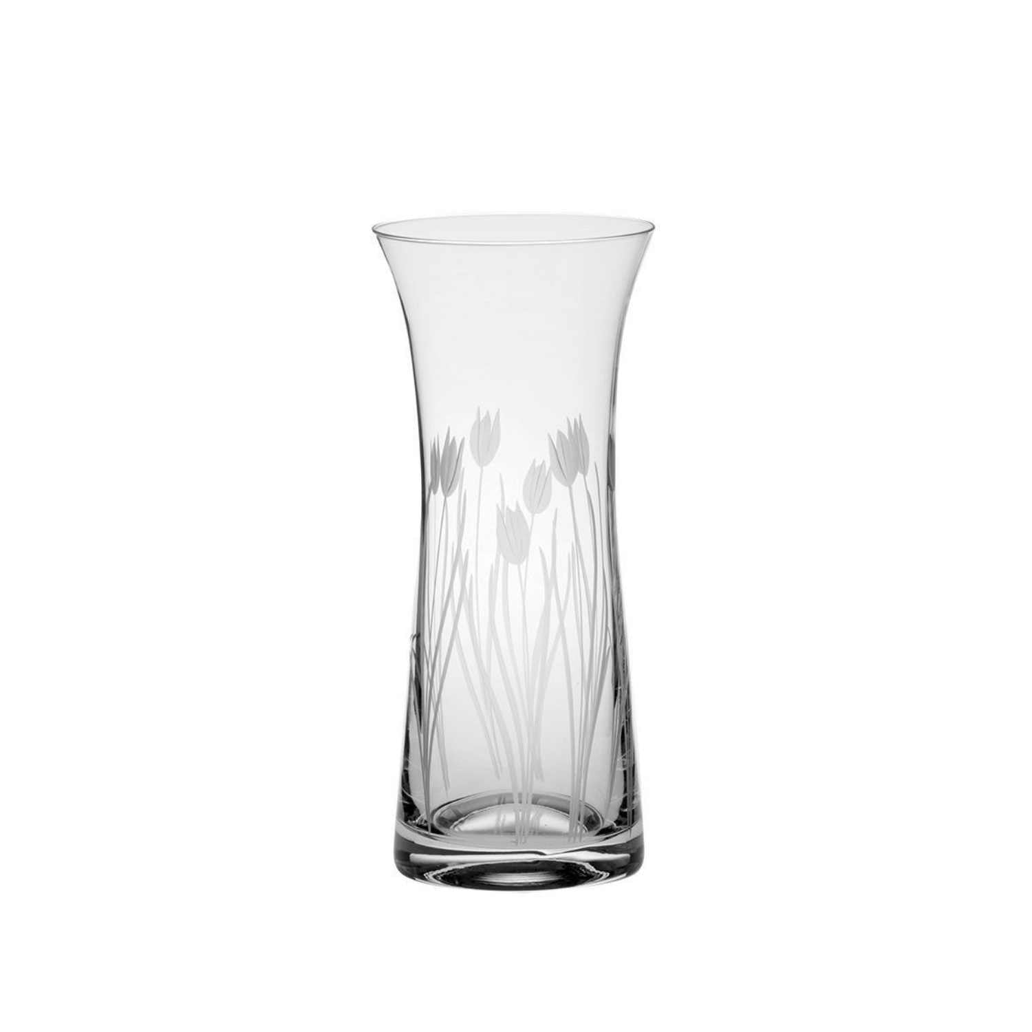 Royal Scot Crystal Wild Tulip Crystal Lily Vase; 9 inches