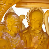 Ram Darbar Fine Crystal Topaz Sculpture - 20 Cm