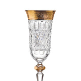 Felicia Romantic Crystal Champagne Flutes 150 ml with 24K Gold Accents