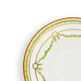 Tall Tea Saucer Green Garland