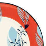 Bloomy Red Feather Side Plate