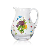 Clear Floral Pitcher