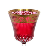 Thistle Coloured Hock Ruby Wine Glass