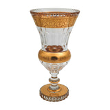 Romantic  Vase Footed 35Cm Gold Finish