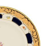 B-Form Royal Blue Gold Bronze Strewn Flowers Side Plate