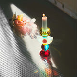 India Hand Cut Crystal Candle Holder