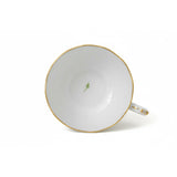 Purple Garland Cornflowers Tea Cup Hand Painted 24K Gold Accents 200 ml