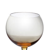 Medium Snifter Plain Topaz Moon Face