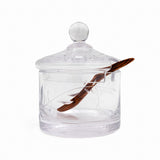 Jasmine Covered Honey Jar With Spoon