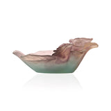 Rose Passion Green & Pink Small Crystal Bowl