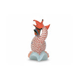 Fish Figurine Hand Painted Raspberry  24K Gold Accents