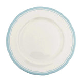 Pale Blue Border Audley Scalloped Side Plate - 8"