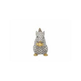 Baby Squirrel Figurine Hand Painted 24K Gold Accents