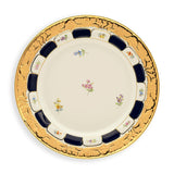 B-Form Royal Blue Gold Bronze Strewn Flowers Side Plate