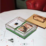 Favoured Crystal Card Box with 2 Decks of Cards