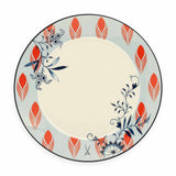 Bloomy Blue Feather Dessert Plate