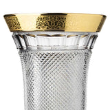 Tulipan Vase Hand Cut Crystal 24K Gold 30.5 Cm