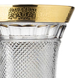 Tulipan Vase Hand Cut Crystal 24K Gold 30.5 Cm