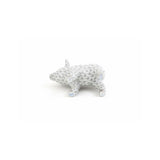 Little Pig Figurine Hand Painted 24K Gold Accents
