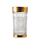Felicia Romantic Crystal Highball Tumbler 350 ml with 24K Gold Accents