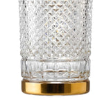Felicia Romantic Crystal Highball Tumbler 350 ml with 24K Gold Accents