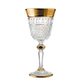 Felicia Romantic Crystal White Wine Glass 170 ml with 24K Gold Accents