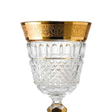 Felicia Romantic Crystal White Wine Glass 170 ml with 24K Gold Accents