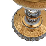Romantic  Vase Footed 35Cm Gold Finish
