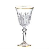 Bahrain Crystal Red Wine Glass 220ml with 24K Gold Rim