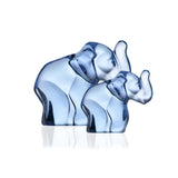 Aquamarine Elephant Set of 2 - 5cm & 9cm