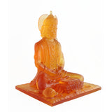 Hand Made Fine Crystal Hanuman Sculpture - Topaz