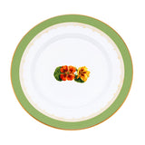 Shell Garden Floral Nasturtium Green Side Plate 8"